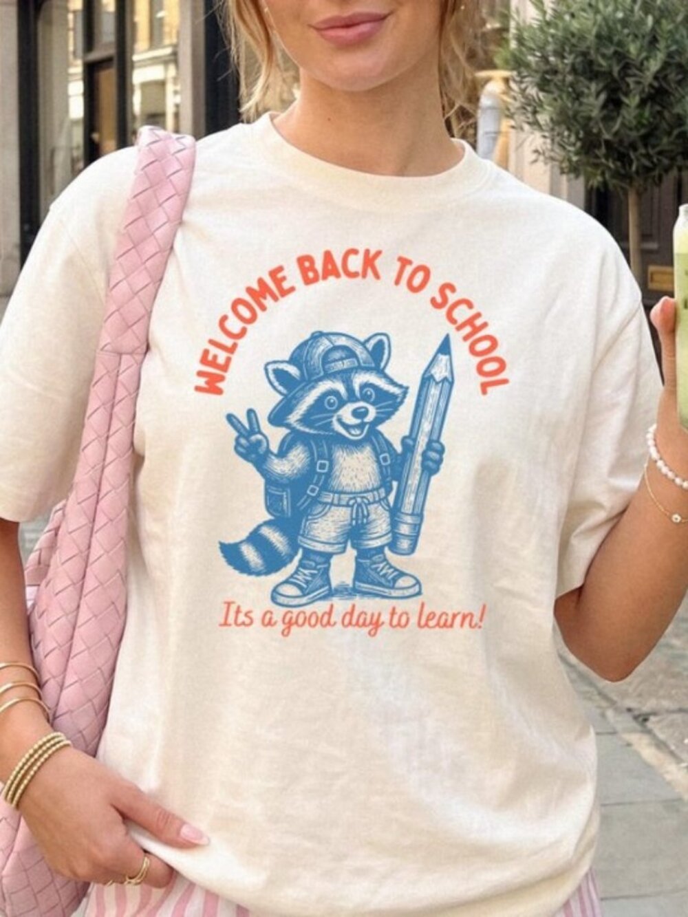 Welcome Back to School Shirt, Cute Raccoon Teacher Tee